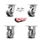 Service Caster 4 Inch Kingpinless V Groove Semi Steel Wheel Caster Swivel Locks 2 Rigid, 2PK SCC-KP30S420-VGR-BSL-2-R-2 - alternate 7